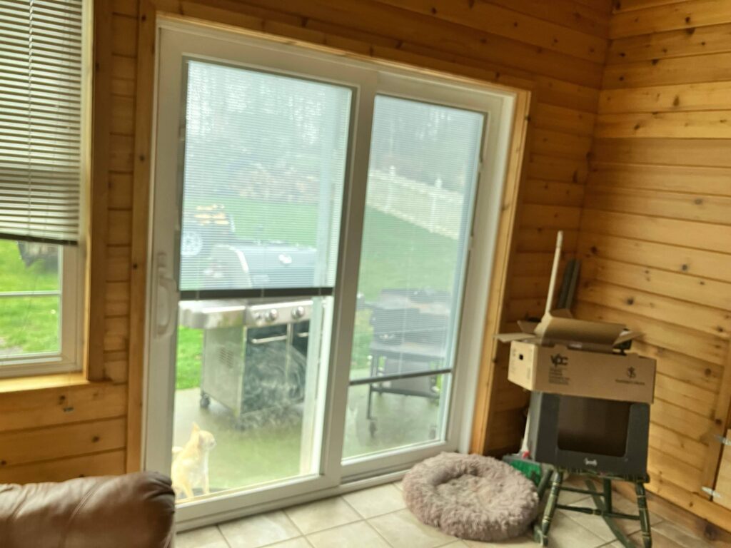 interior view of old sliding door